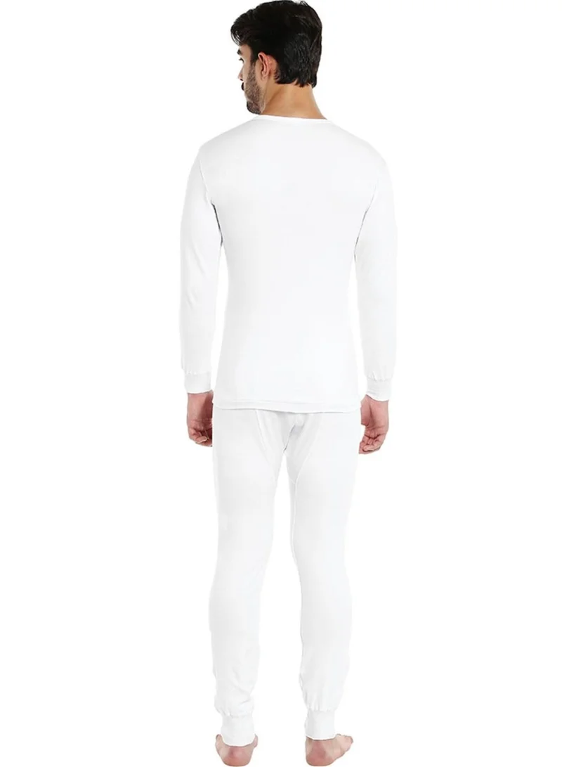 بي واي سي طقم ملابس داخلية حرارية شتوية دافئة للرجال من القطن المغزول % بلوزة وبنطلون